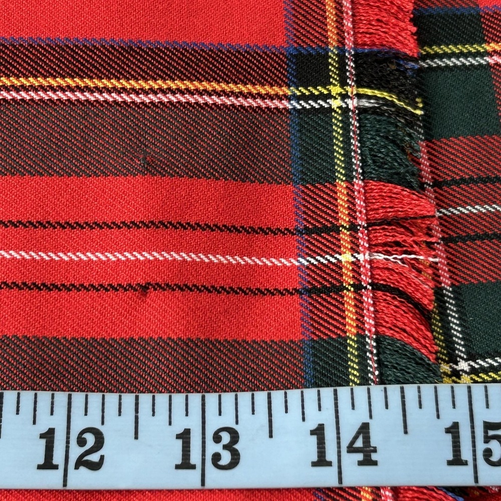O'Neil Of Dublin Skirt Girls 7-8 Red Plaid Pleated School Kilt Buckle Ireland - Picture 7 of 10